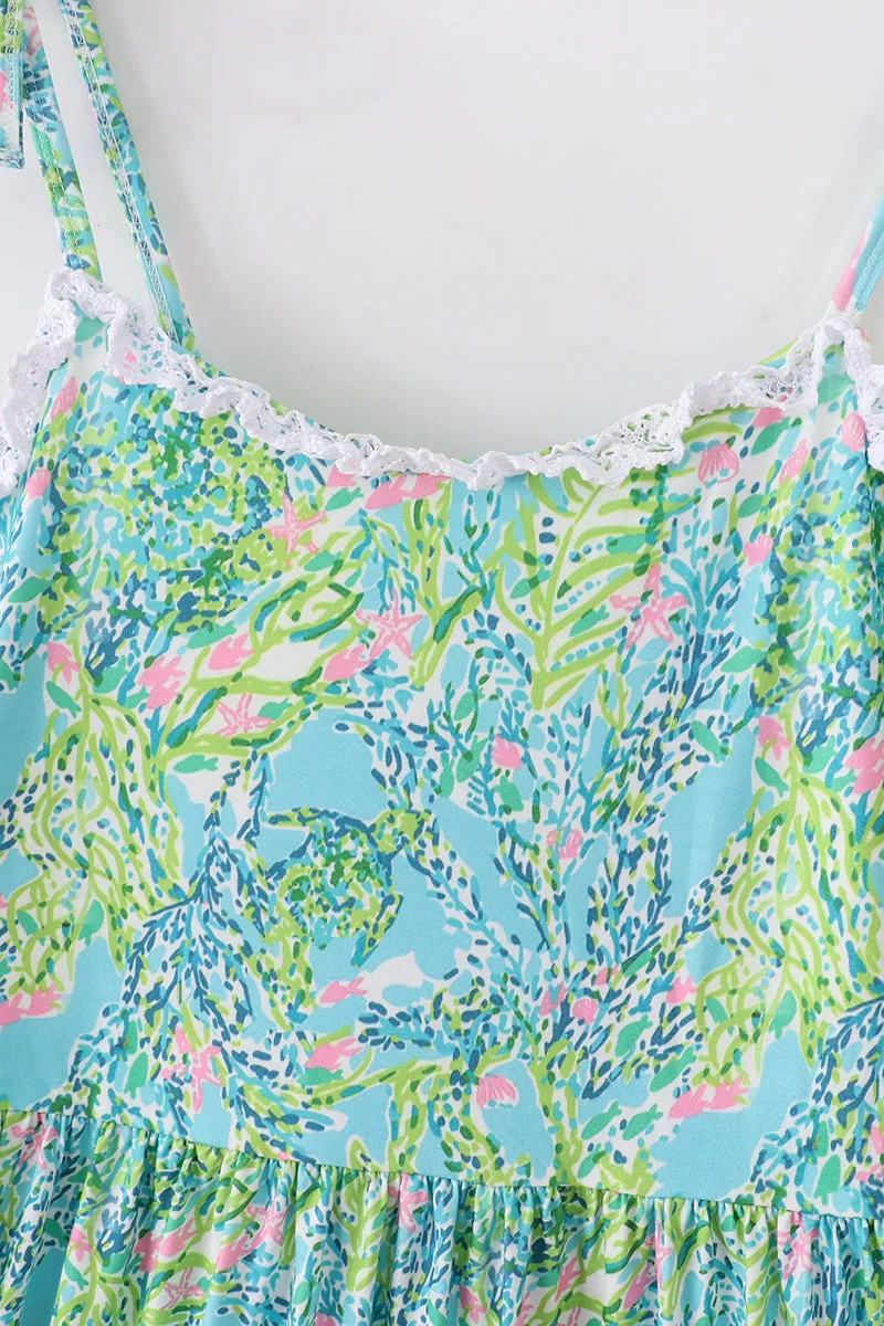 Green Island Garden Bliss Mom&me Tiered Dress