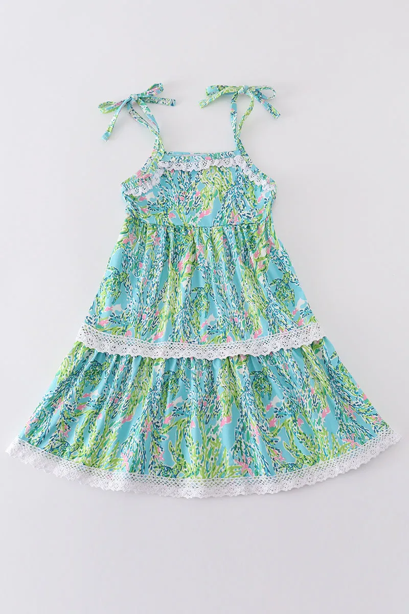 Green Island Garden Bliss Mom&me Tiered Dress
