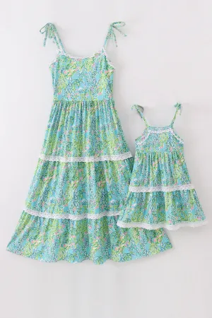 Green Island Garden Bliss Mom&me Tiered Dress