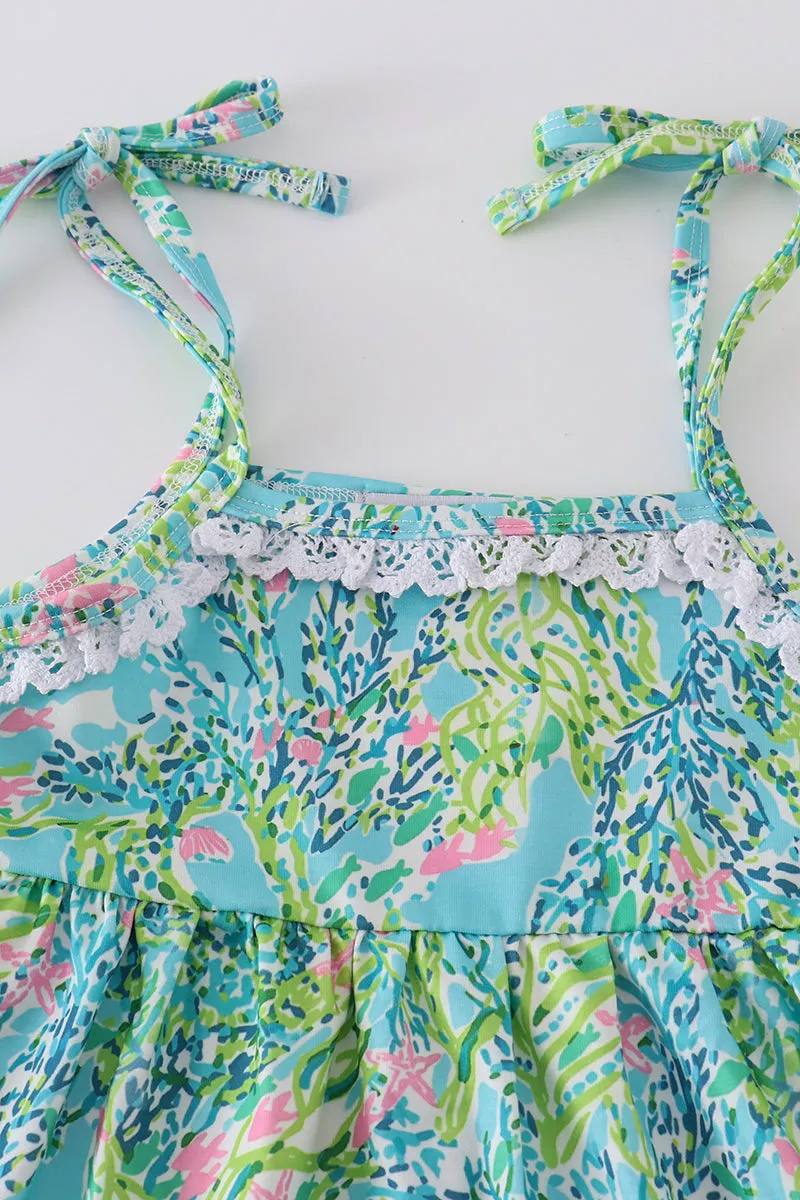 Green Island Garden Bliss Mom&me Tiered Dress