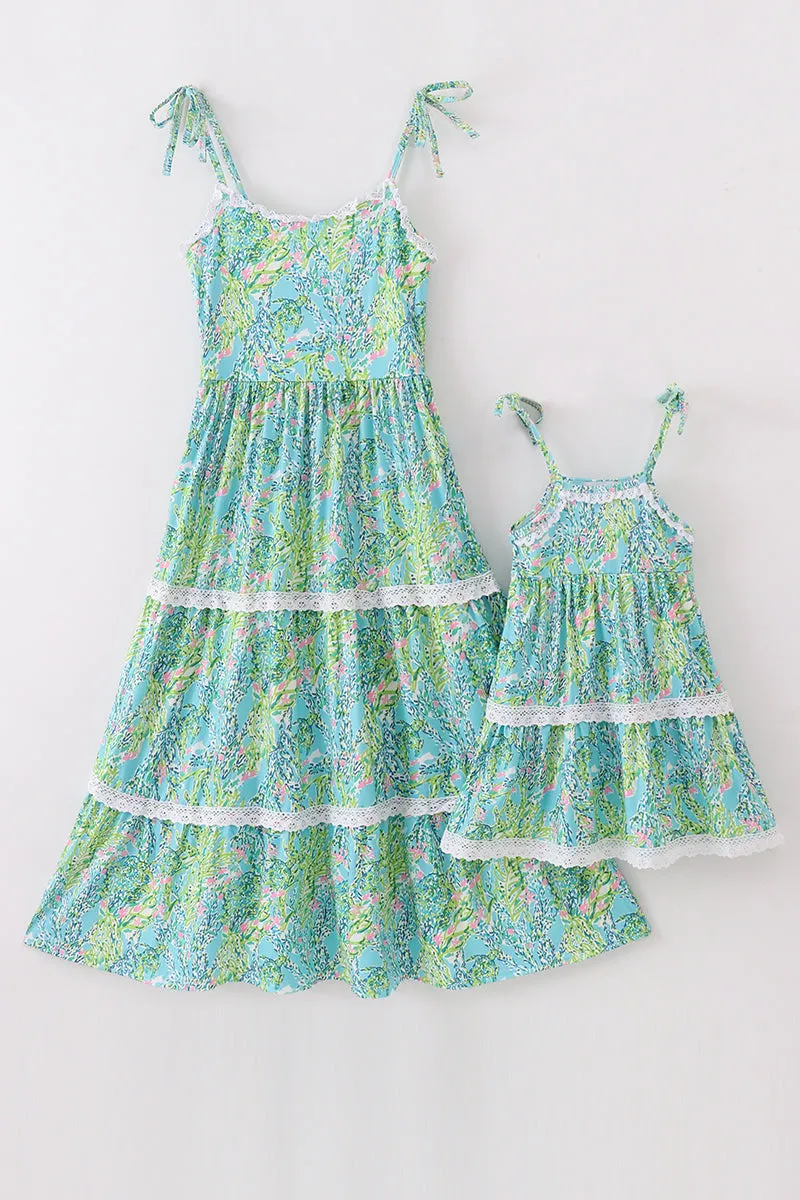 Green Island Garden Bliss Mom&me Tiered Dress