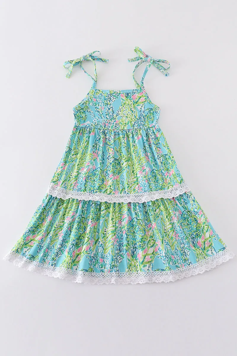 Green Island Garden Bliss Mom&me Tiered Dress