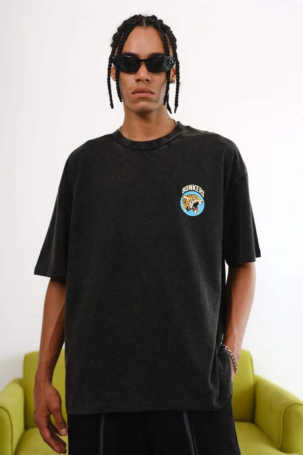 Grey Diabolik Panther Oversized T-shirt