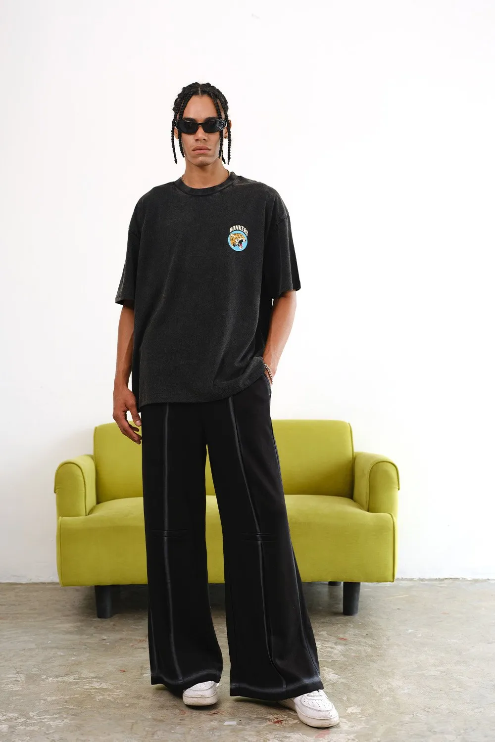 Grey Diabolik Panther Oversized T-shirt