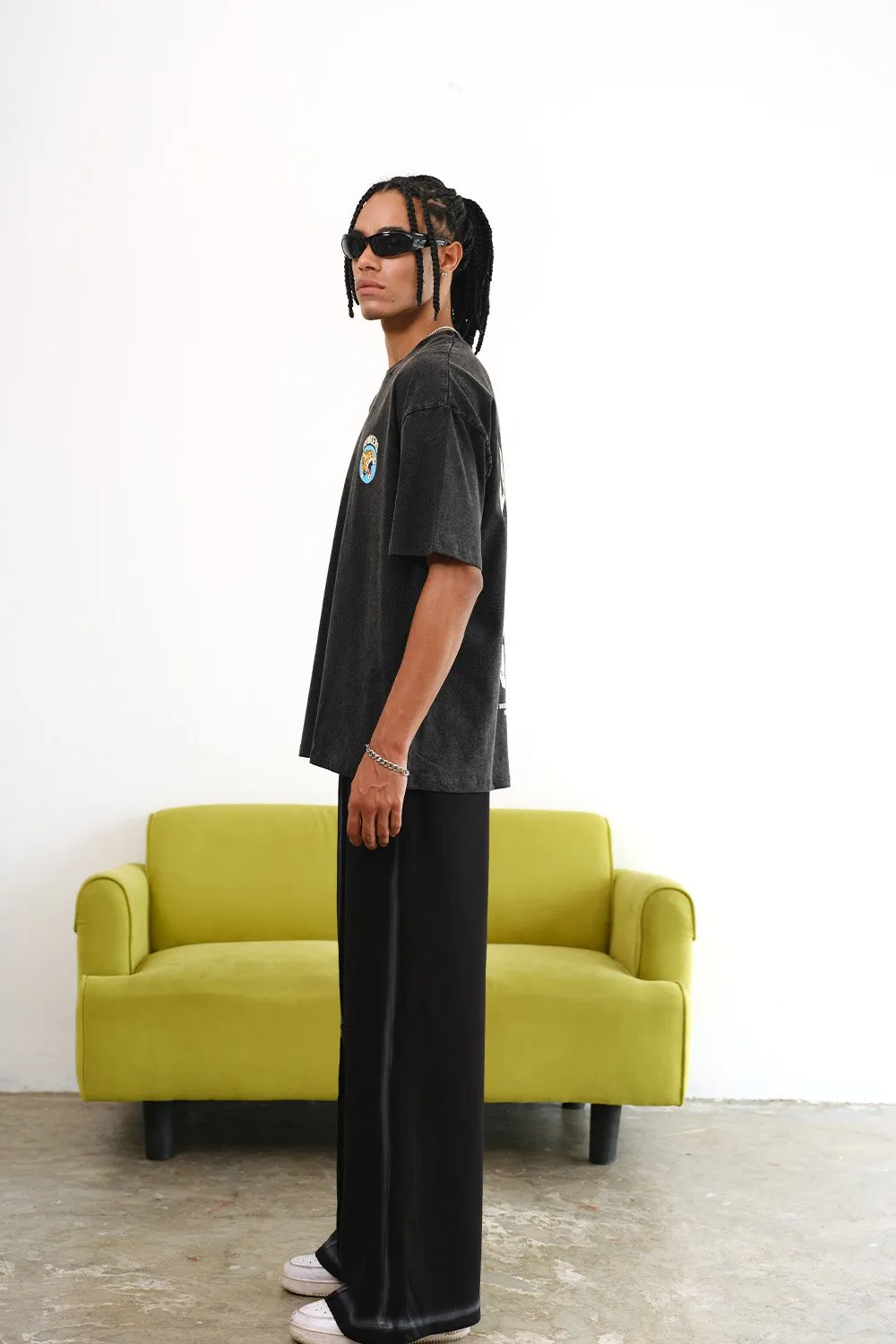 Grey Diabolik Panther Oversized T-shirt