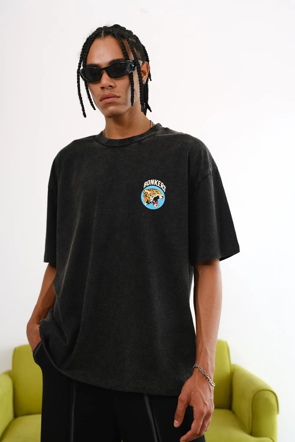 Grey Diabolik Panther Oversized T-shirt