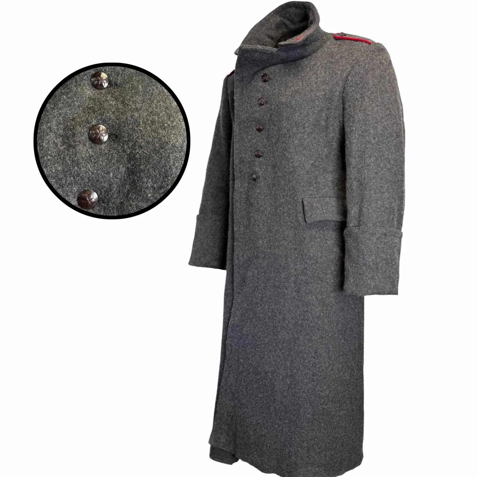 Grey Wool Bulgarian Greatcoat