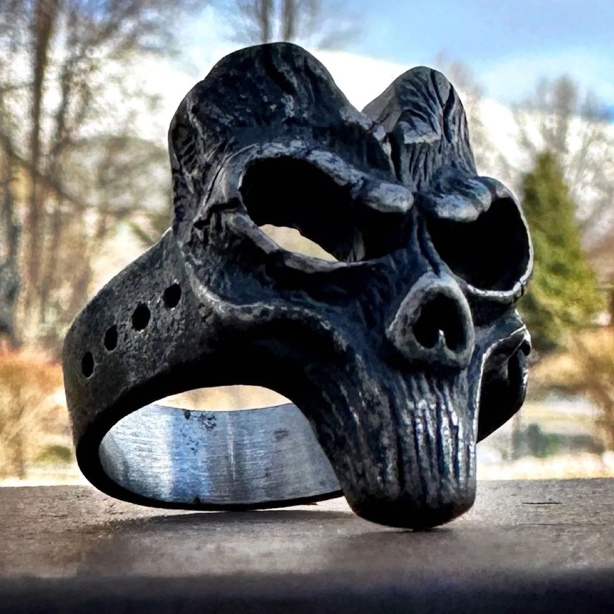 Grim Reminder Skull Ring (#017)