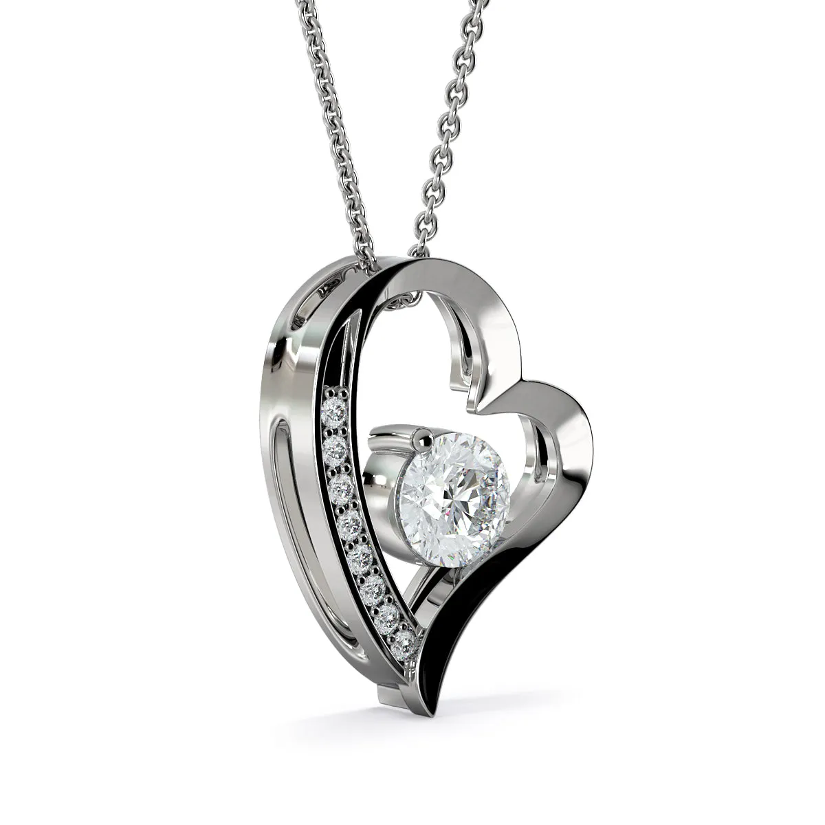 Grown & on my own, From Daughter-Forever Love Heart Necklace for Mother's Day