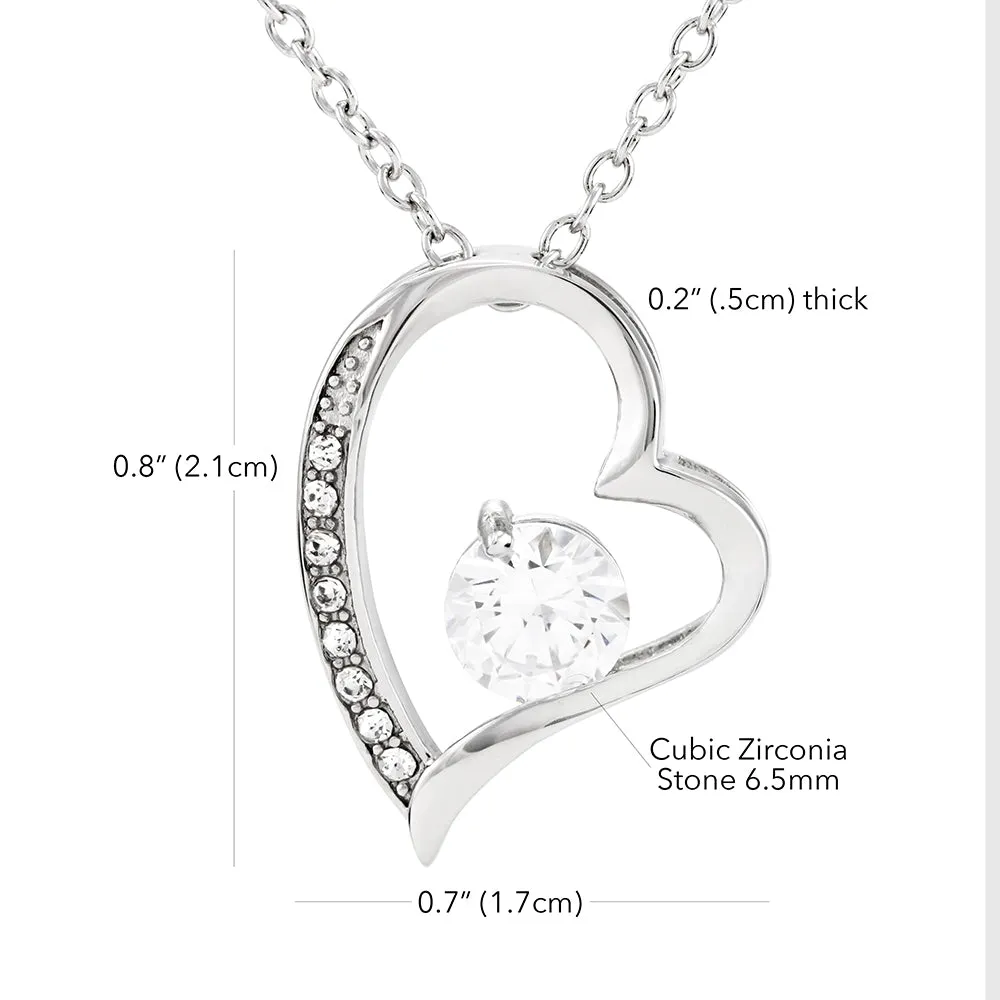 Grown & on my own, From Daughter-Forever Love Heart Necklace for Mother's Day