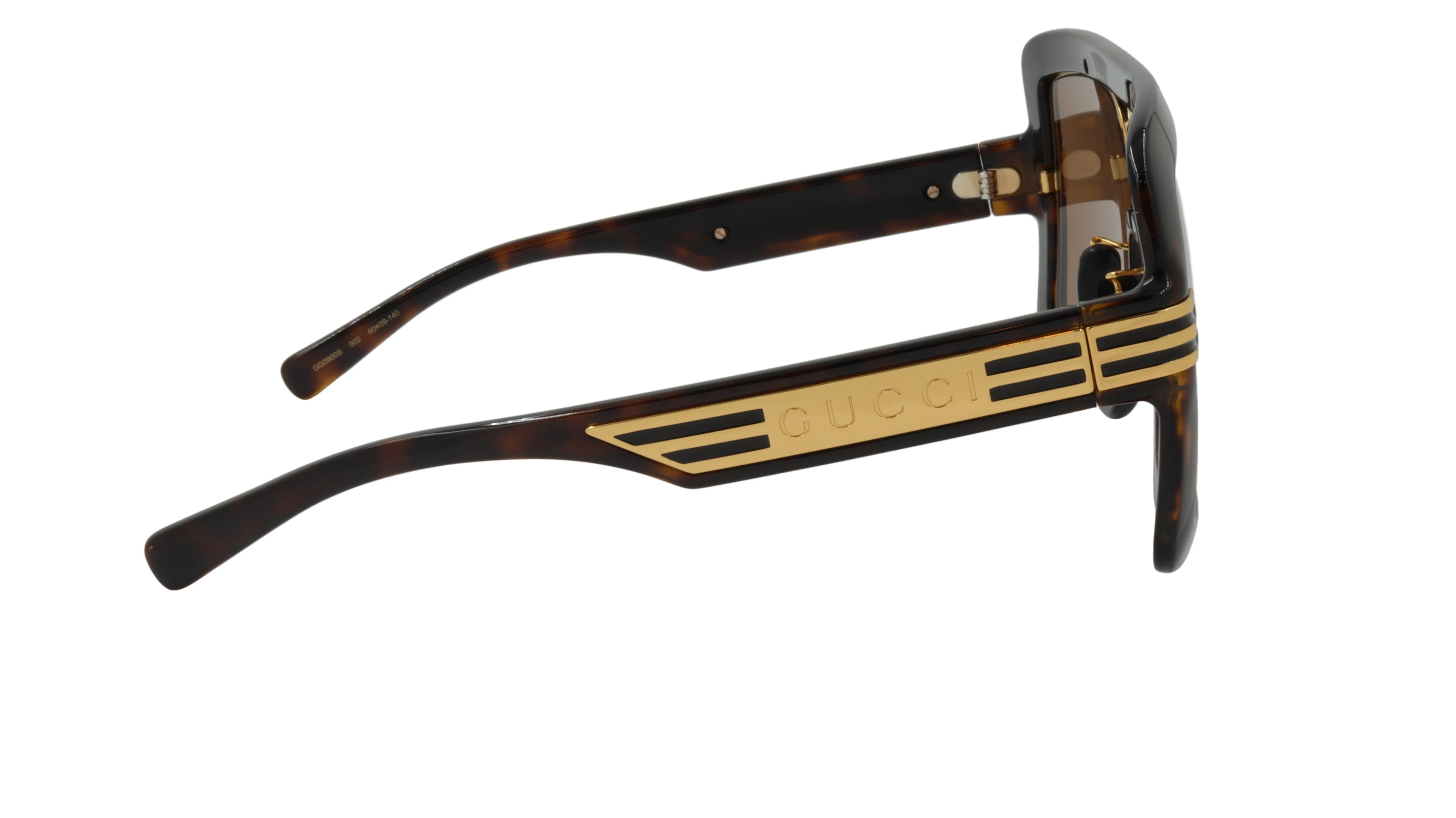 Gucci Sunglasses Oversized Frame in Brown and Gold