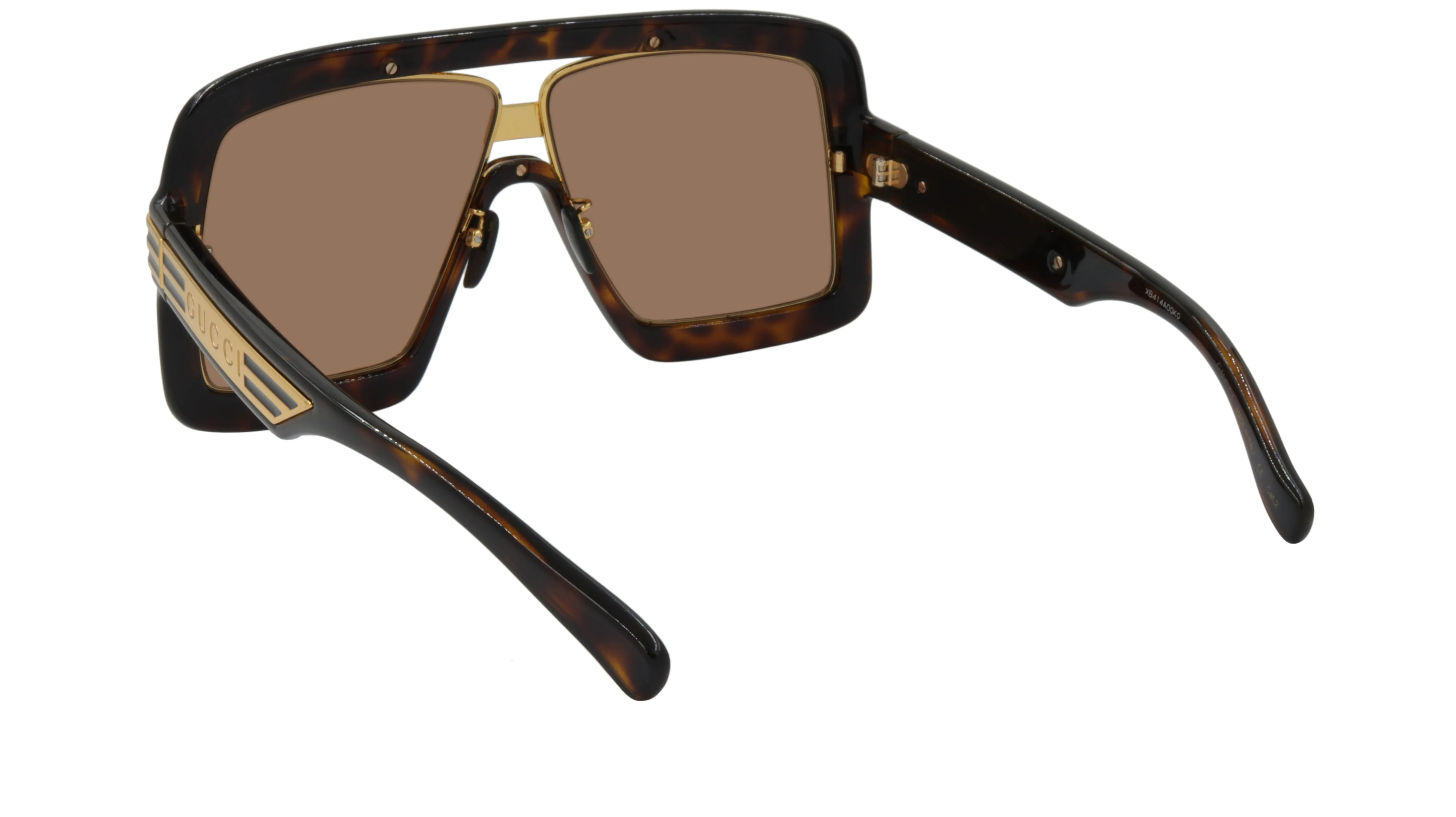 Gucci Sunglasses Oversized Frame in Brown and Gold