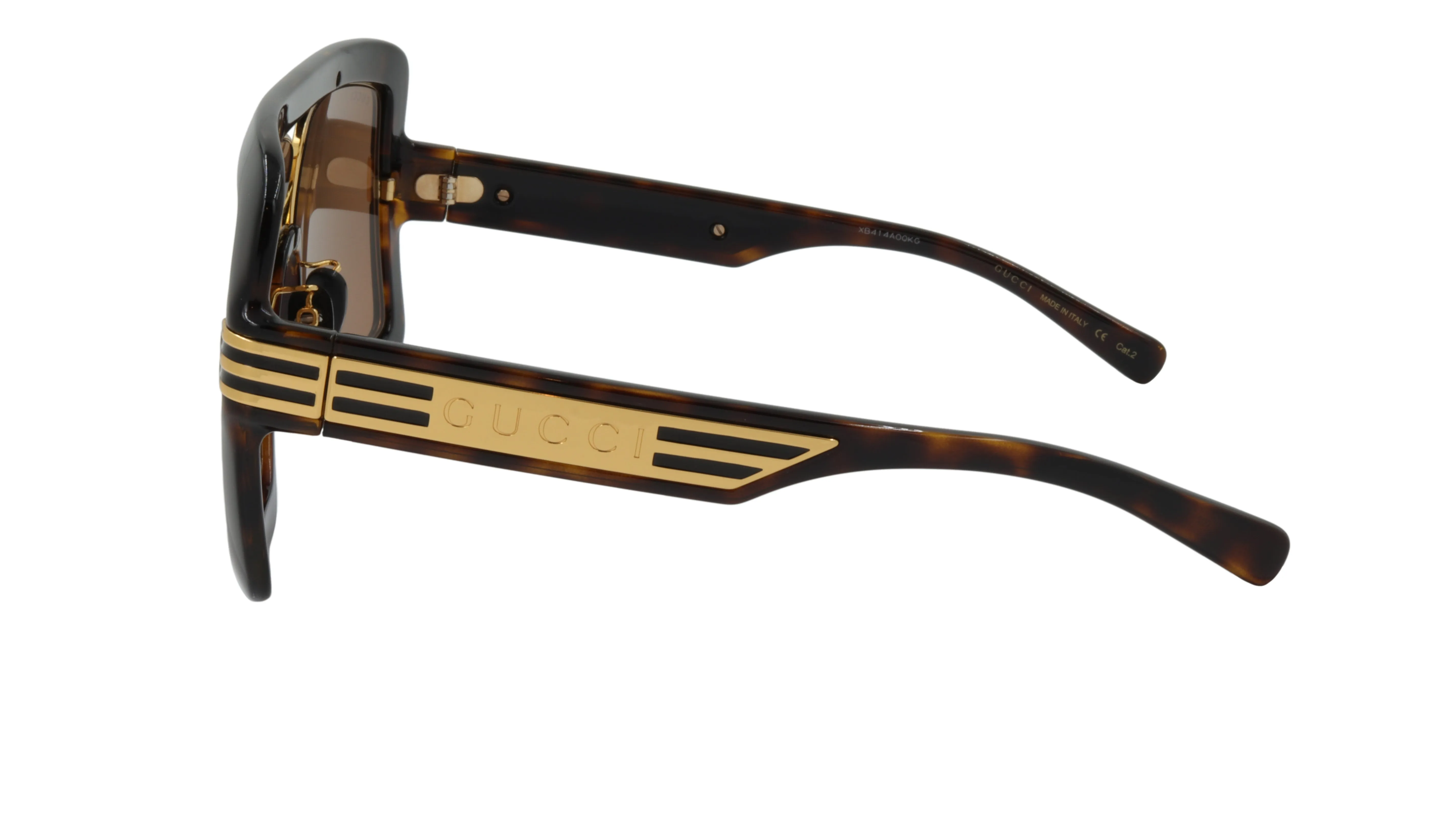 Gucci Sunglasses Oversized Frame in Brown and Gold