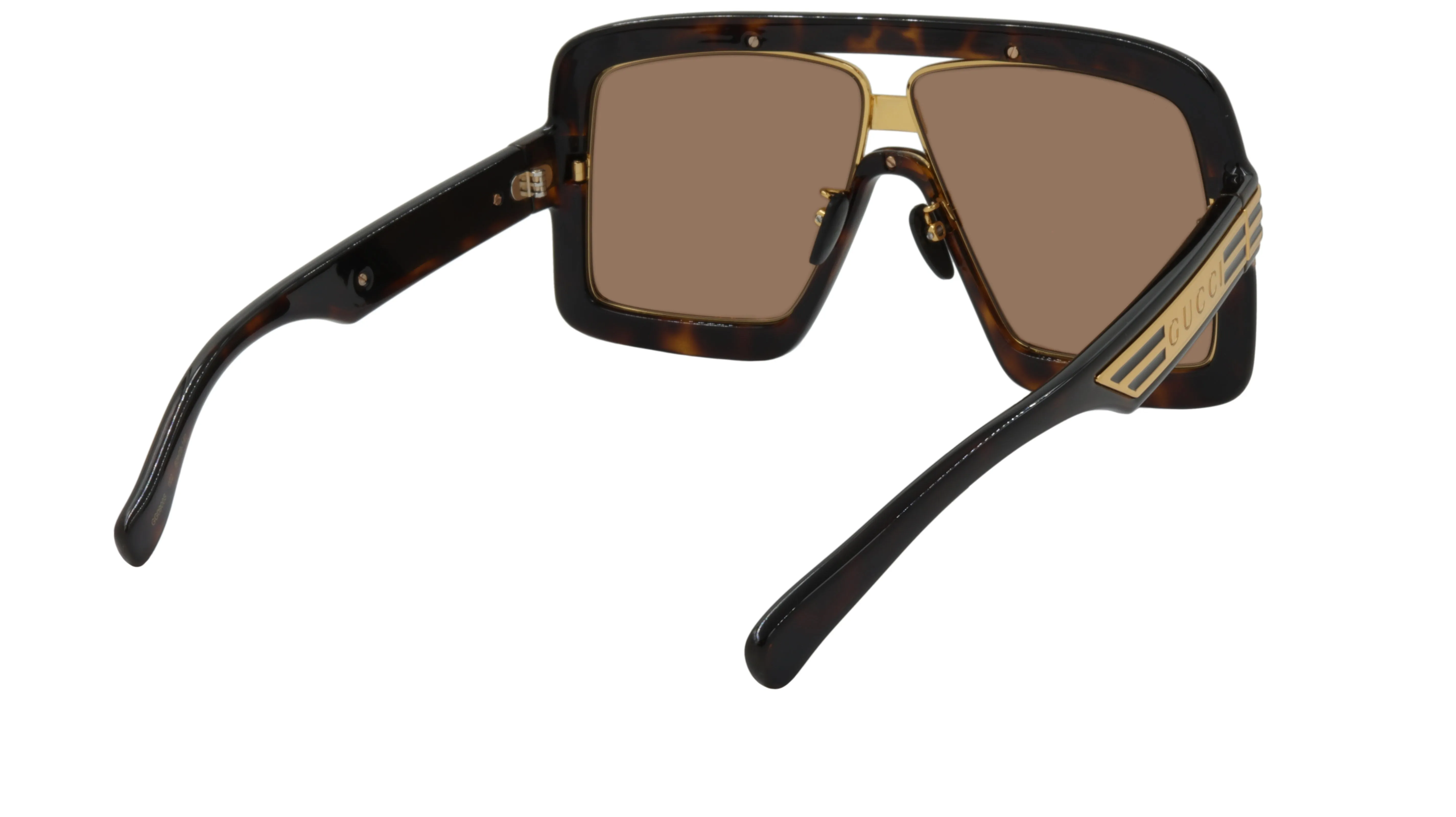 Gucci Sunglasses Oversized Frame in Brown and Gold