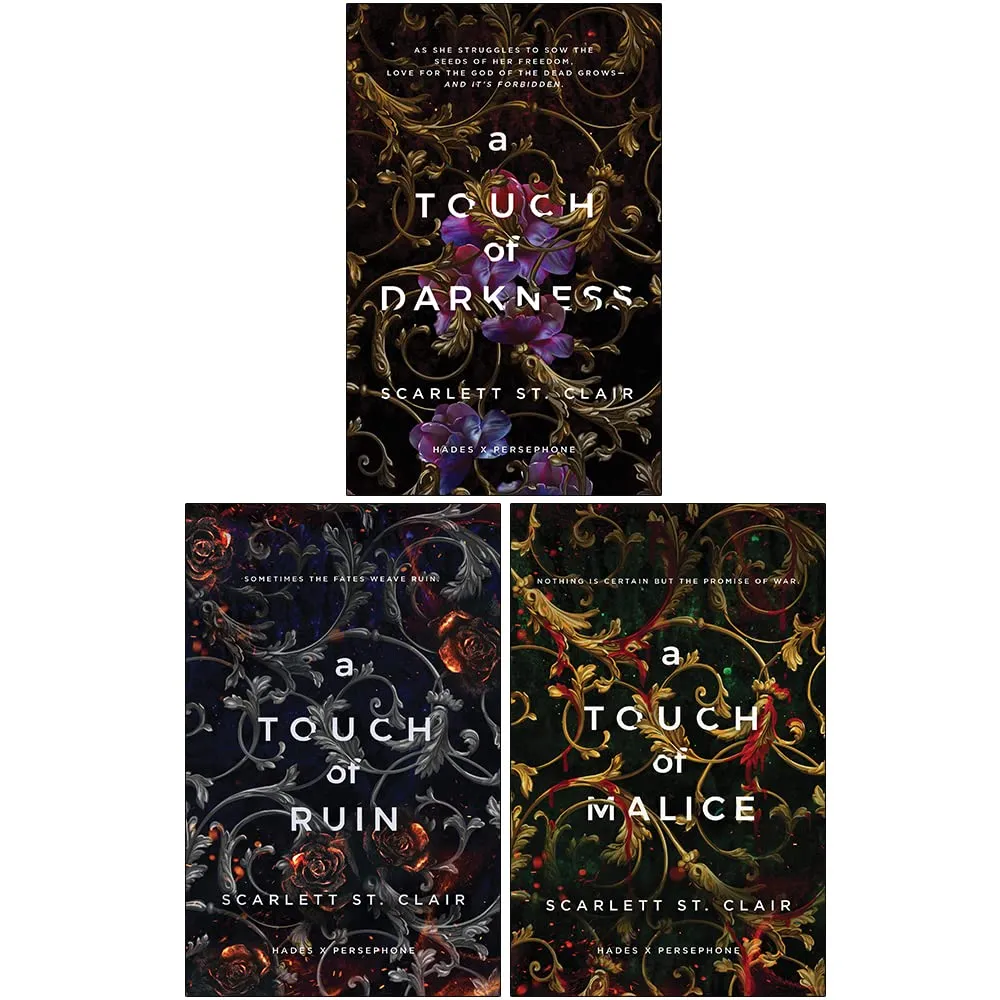 Hades X Persephone Series Books 1 - 3 Collection Set By Scarlett St. Clair (A Touch of Darkness, A Touch of Ruin & A Touch of Malice)