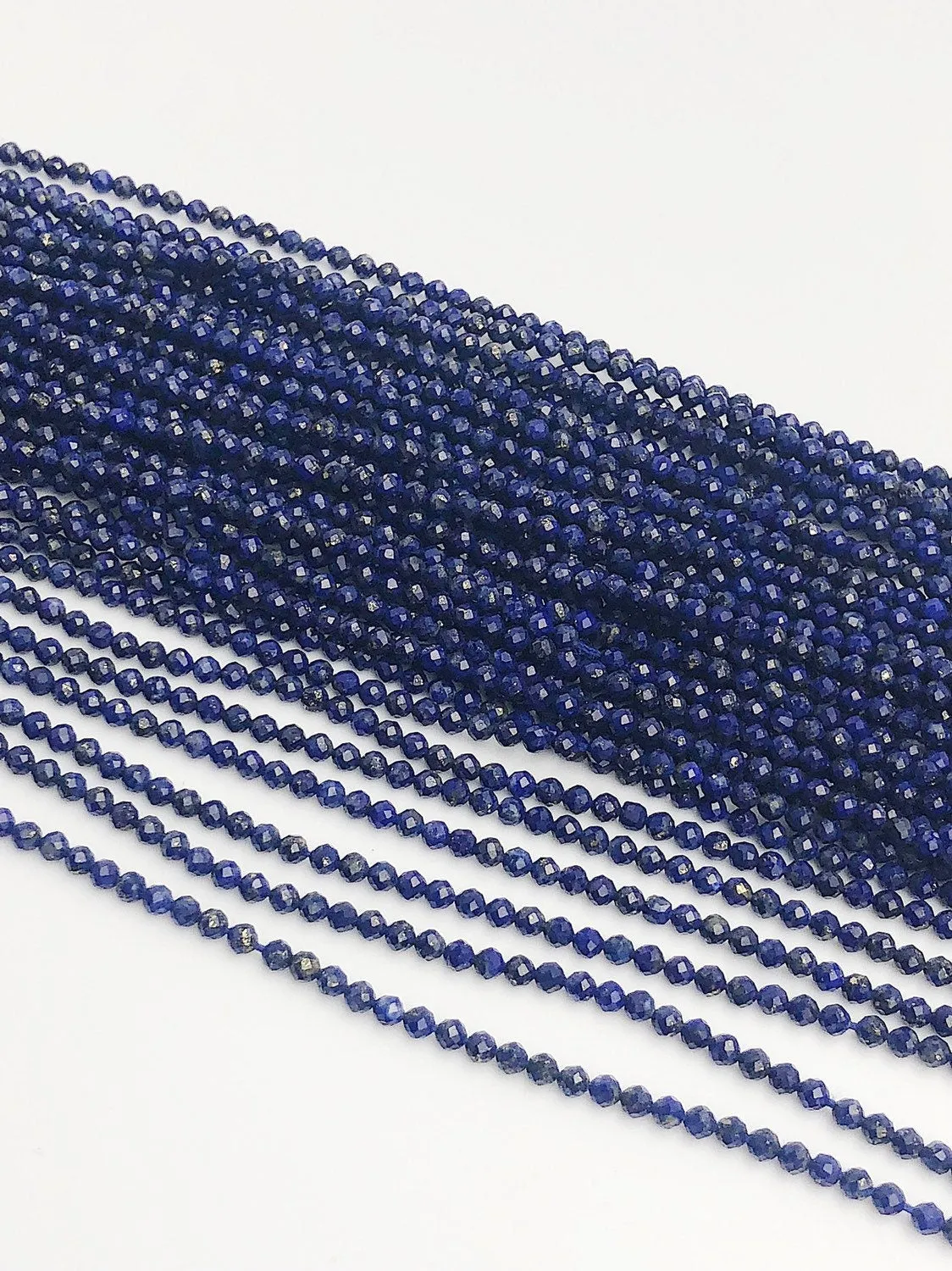 HALF OFF SALE - Blue Lapis Gemstone Beads, Full Strand, Semi Precious Gemstone, 13"