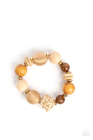 Happily Homespun Brown Bracelet Paparazzi