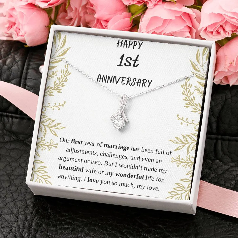 Happy 1st Anniversary Necklace