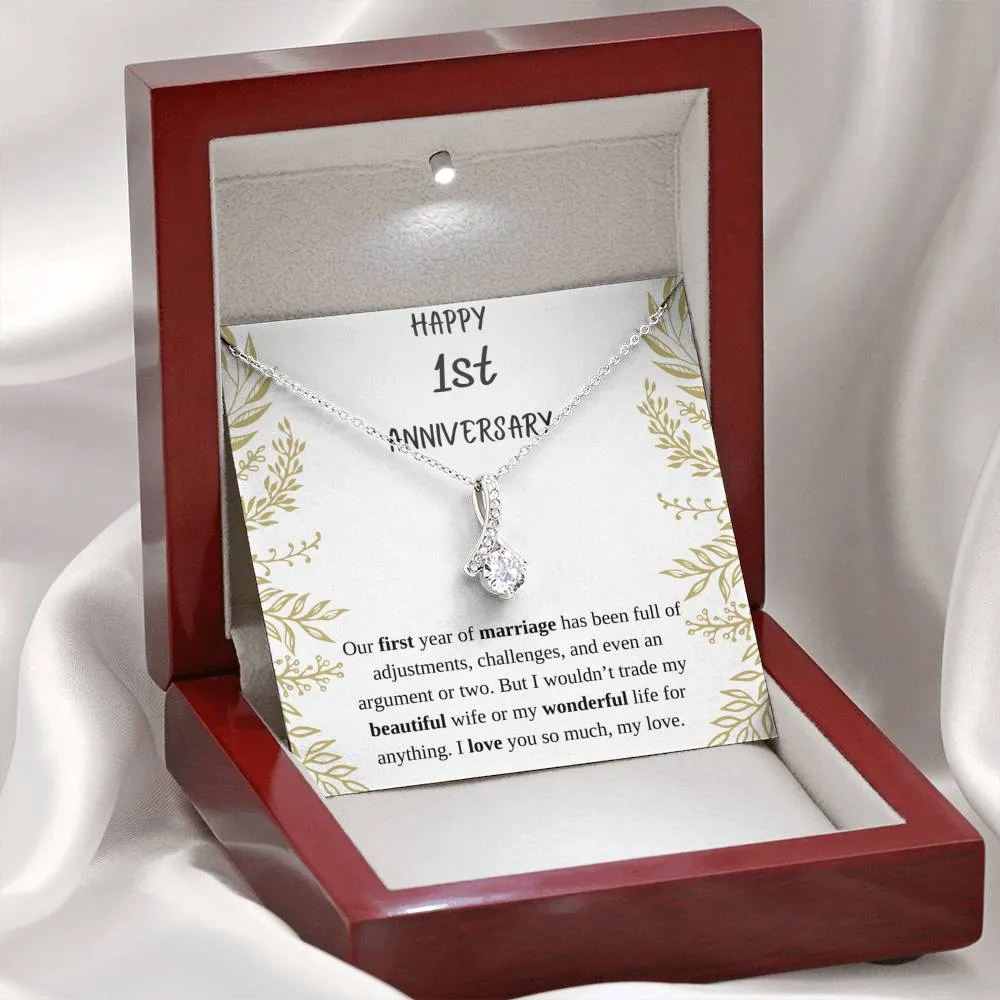 Happy 1st Anniversary Necklace
