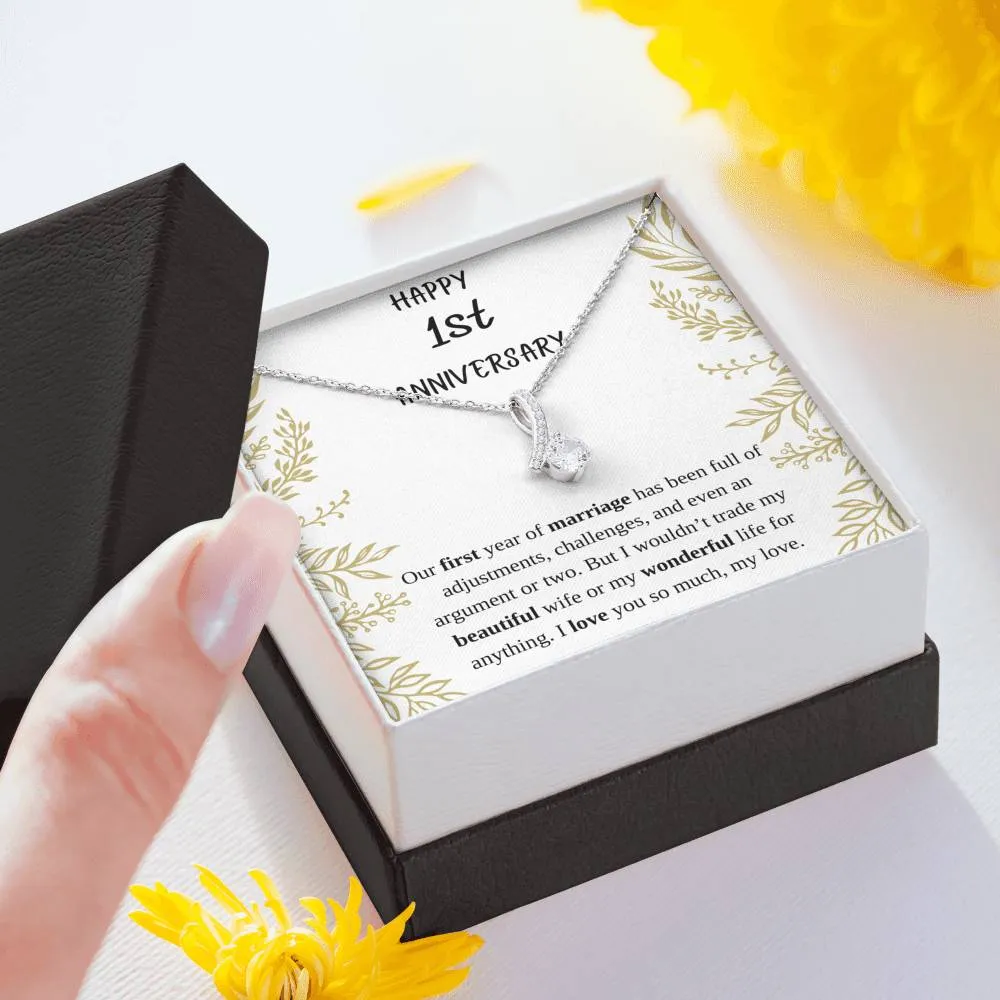 Happy 1st Anniversary Necklace