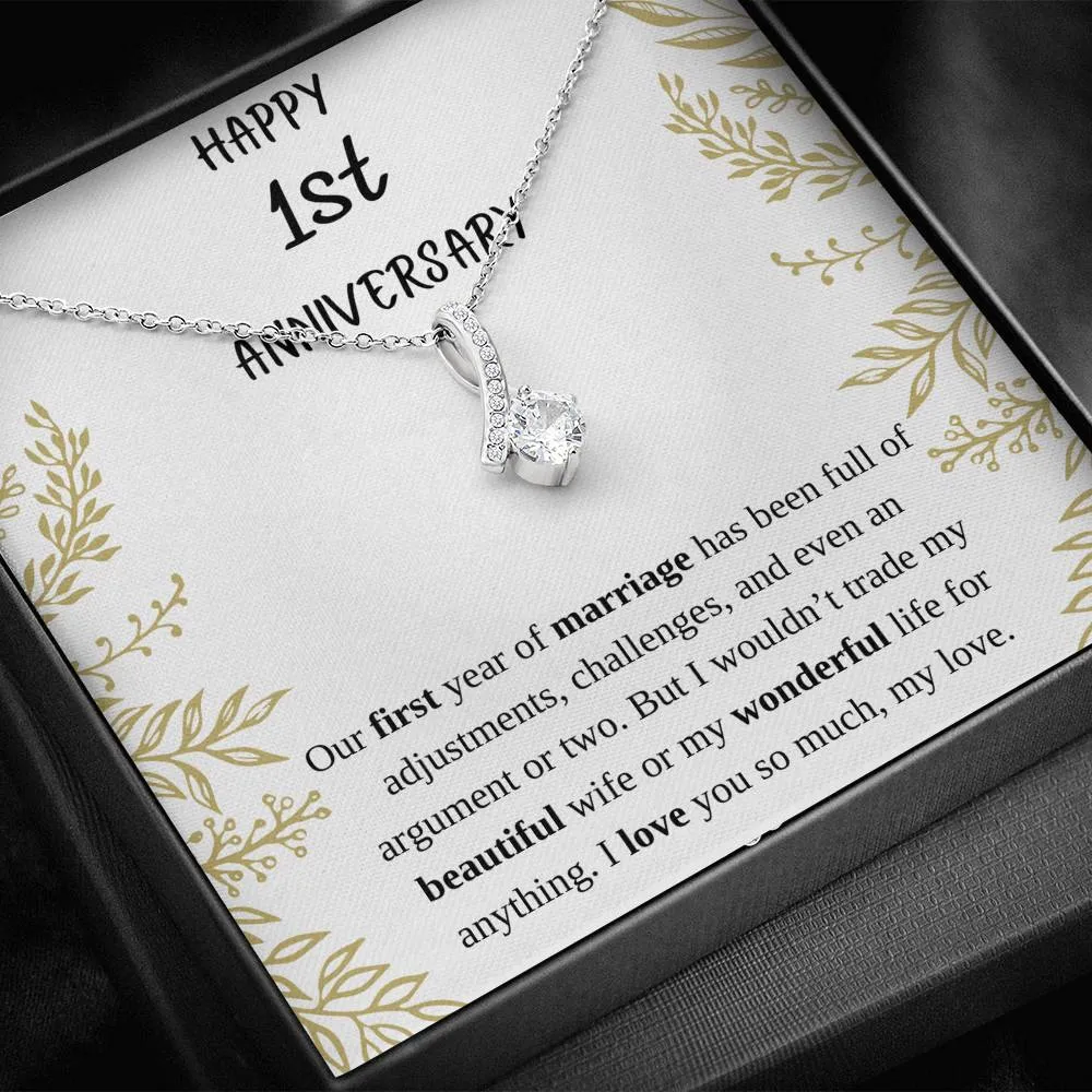 Happy 1st Anniversary Necklace