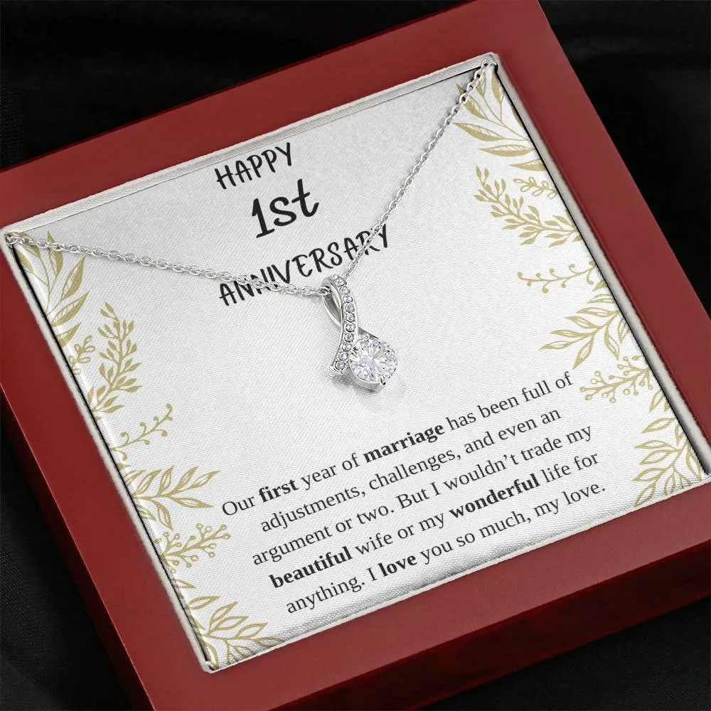 Happy 1st Anniversary Necklace