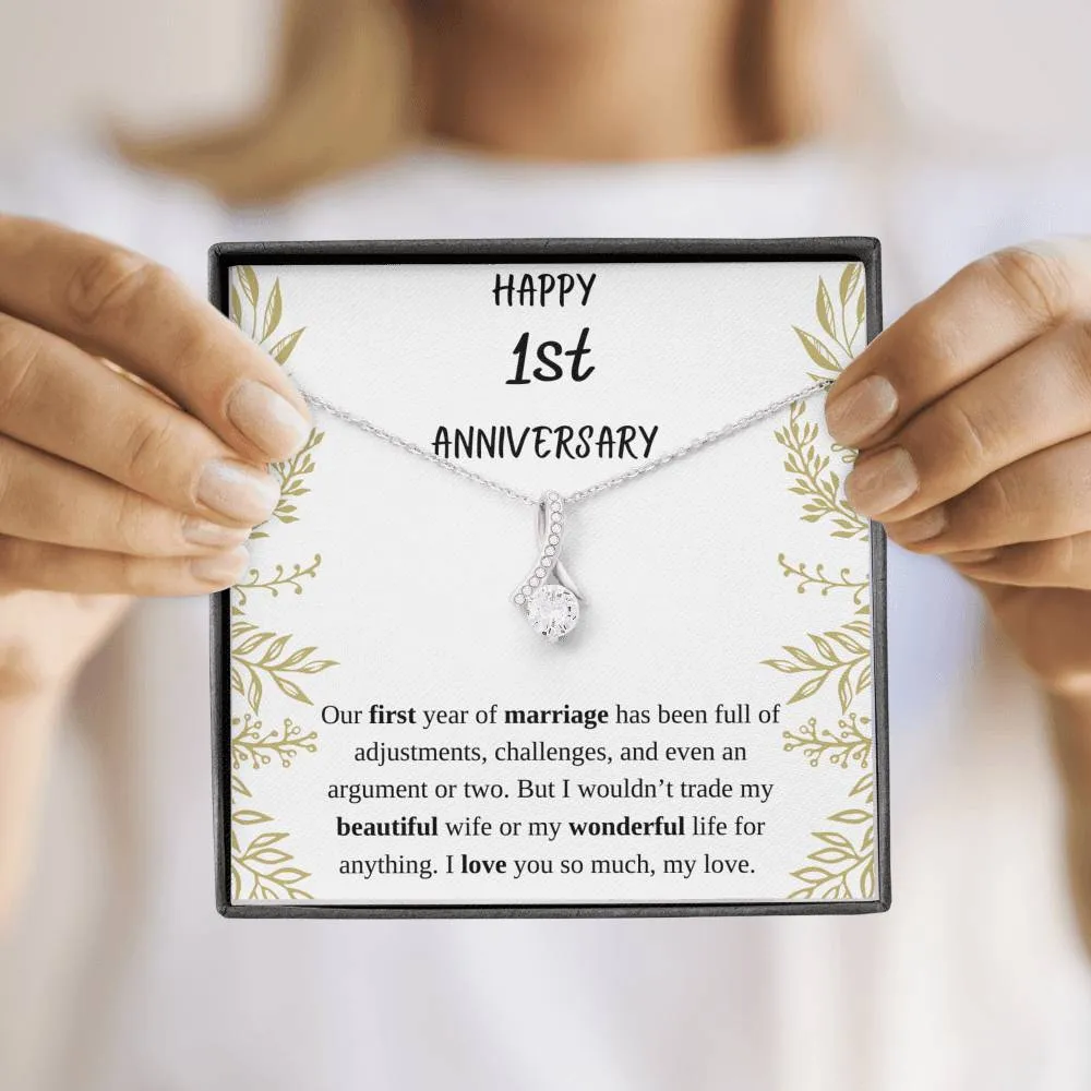 Happy 1st Anniversary Necklace