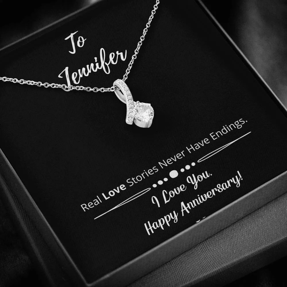 Happy Anniversary Ribbon Necklace 1