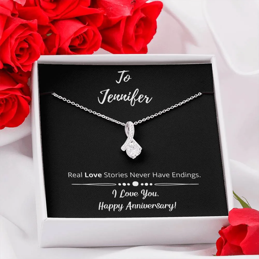 Happy Anniversary Ribbon Necklace 1