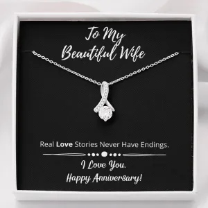 Happy Anniversary Ribbon Necklace