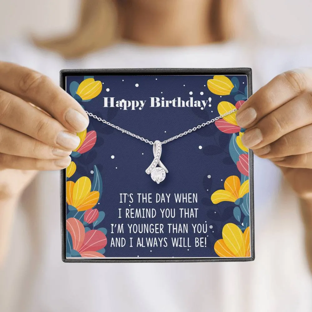 Happy Birthday, I'm younger than you-Alluring Beauty Solitaire Necklace