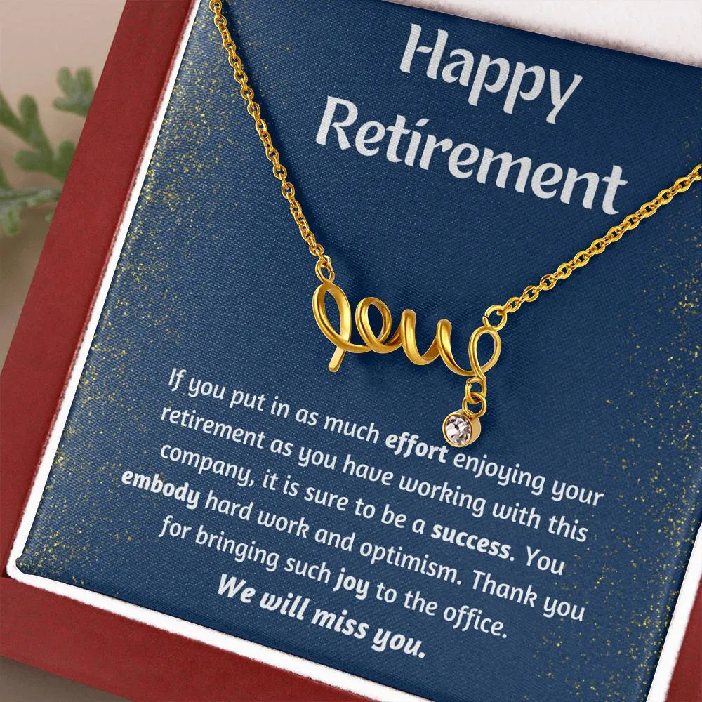 Happy Retirement Love Necklace