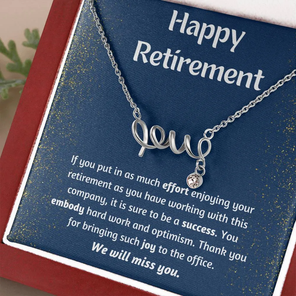 Happy Retirement Love Necklace