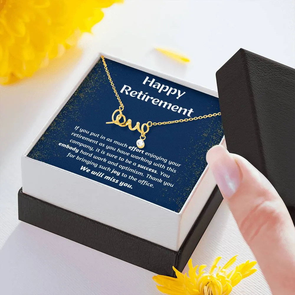 Happy Retirement Love Necklace