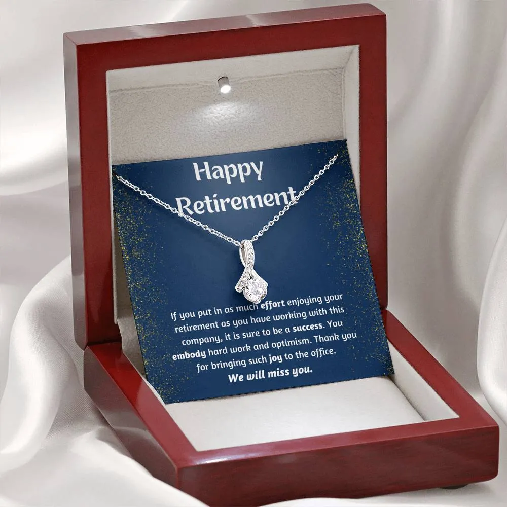 Happy Retirement Ribbon Necklace
