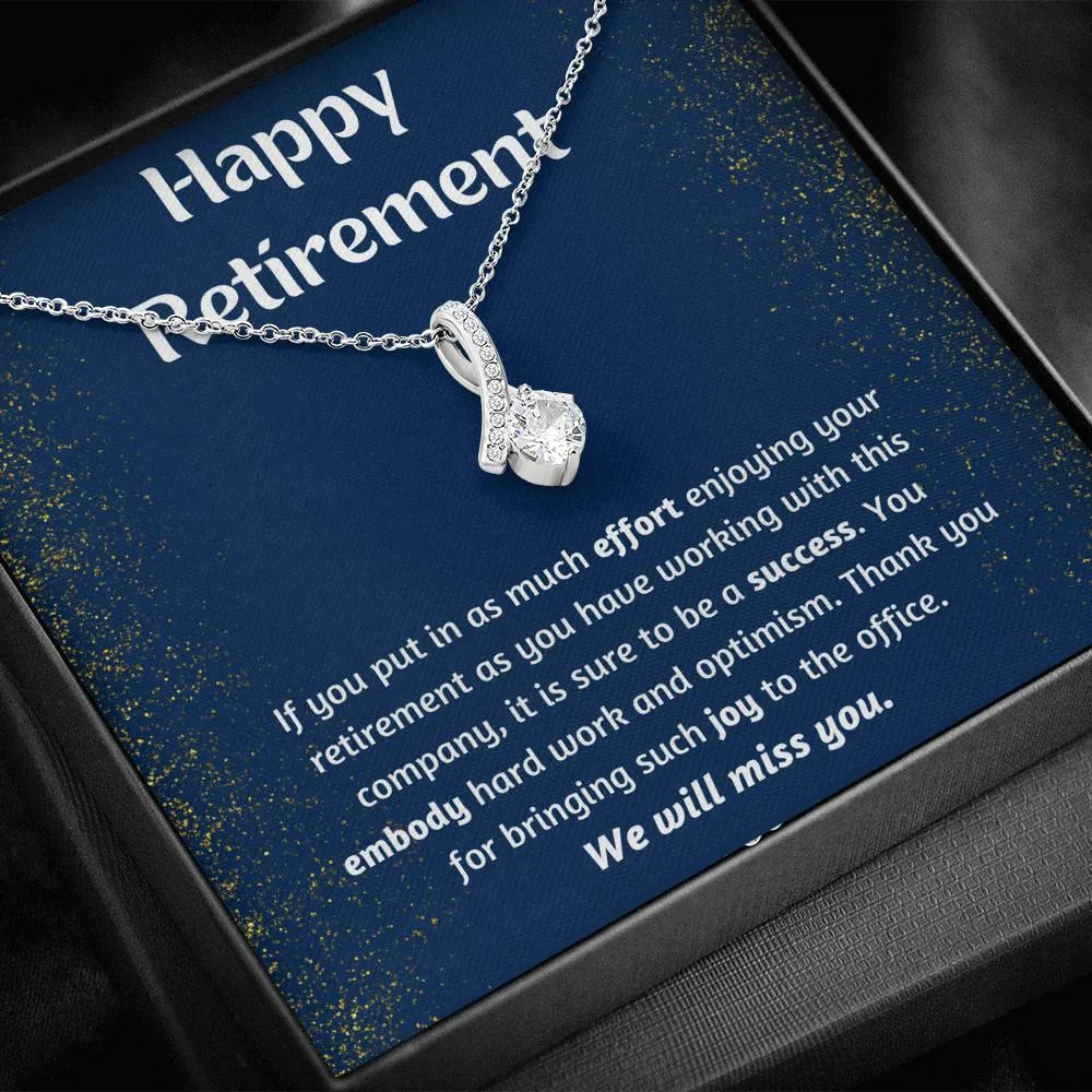 Happy Retirement Ribbon Necklace