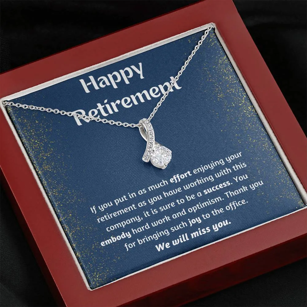Happy Retirement Ribbon Necklace