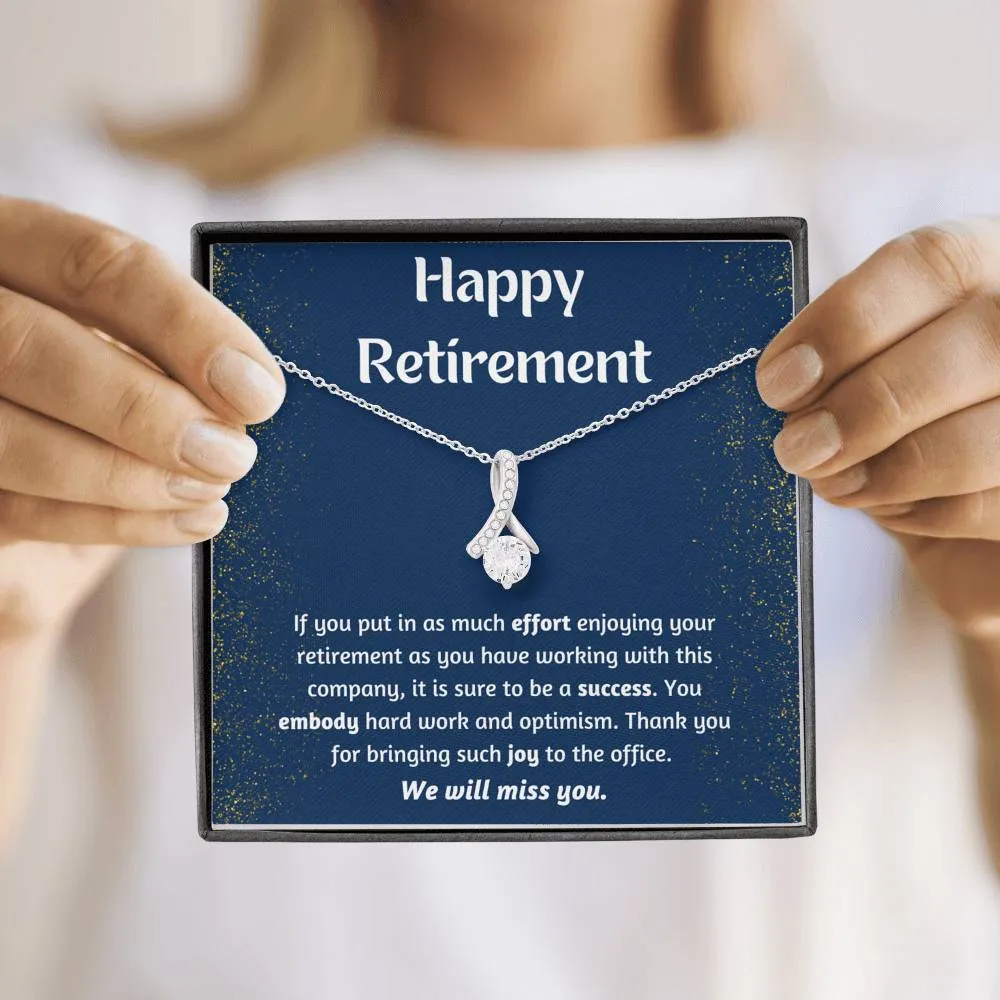 Happy Retirement Ribbon Necklace