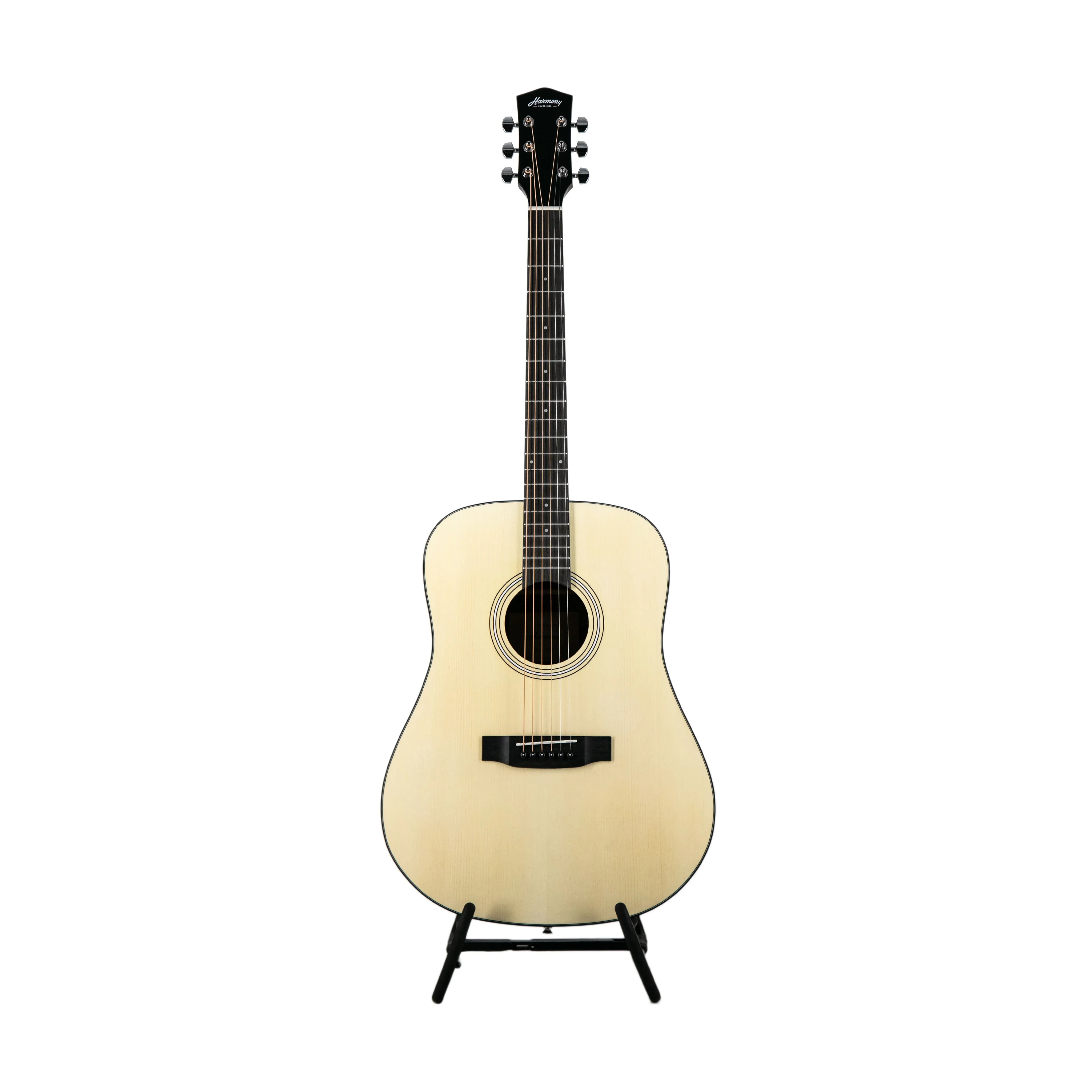 Harmony Foundation Series Terra Dreadnought Acoustic Guitar Bundle, Natural Satin