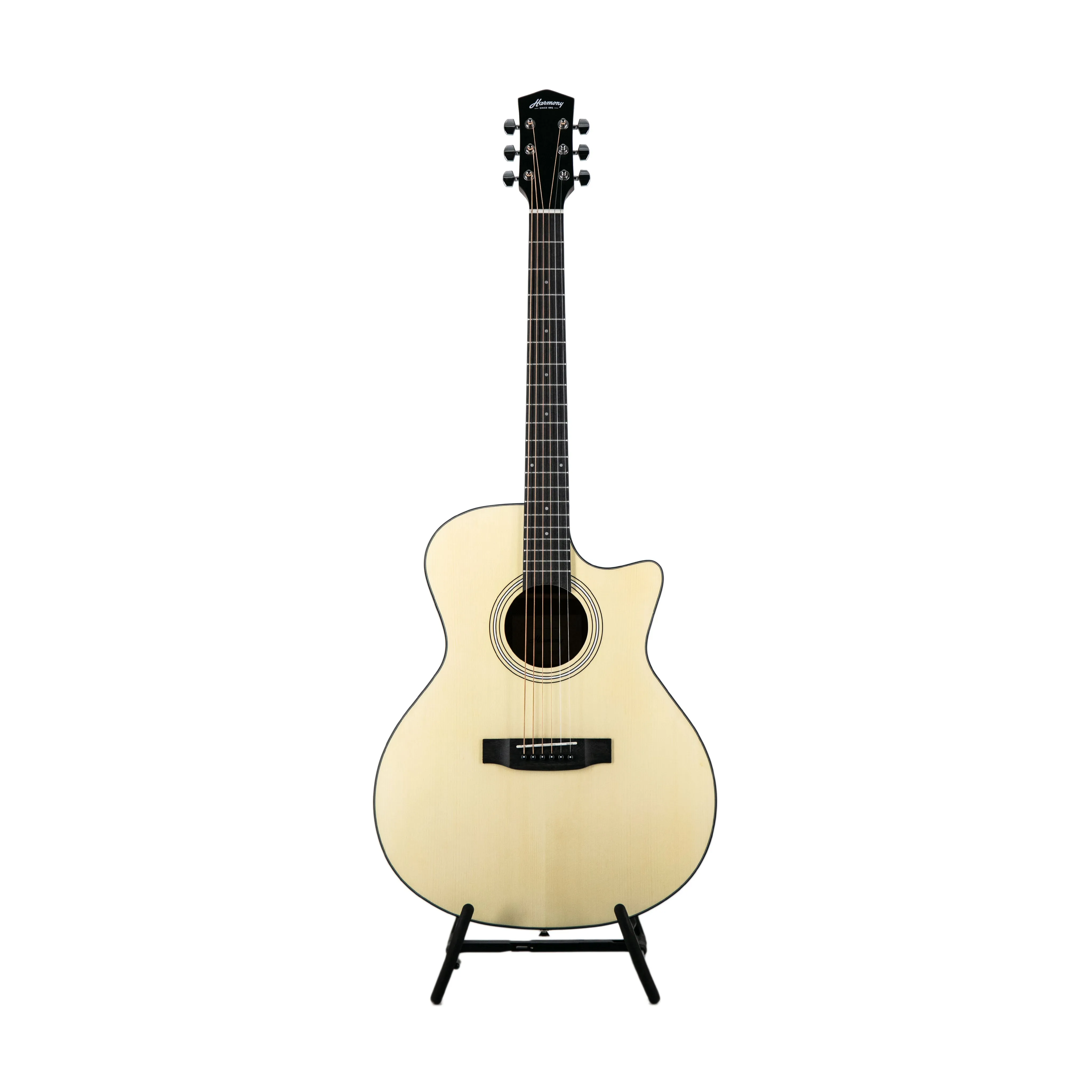 Harmony Foundation Series Terra GA Cutaway Acoustic Guitar Bundle, Natural Satin