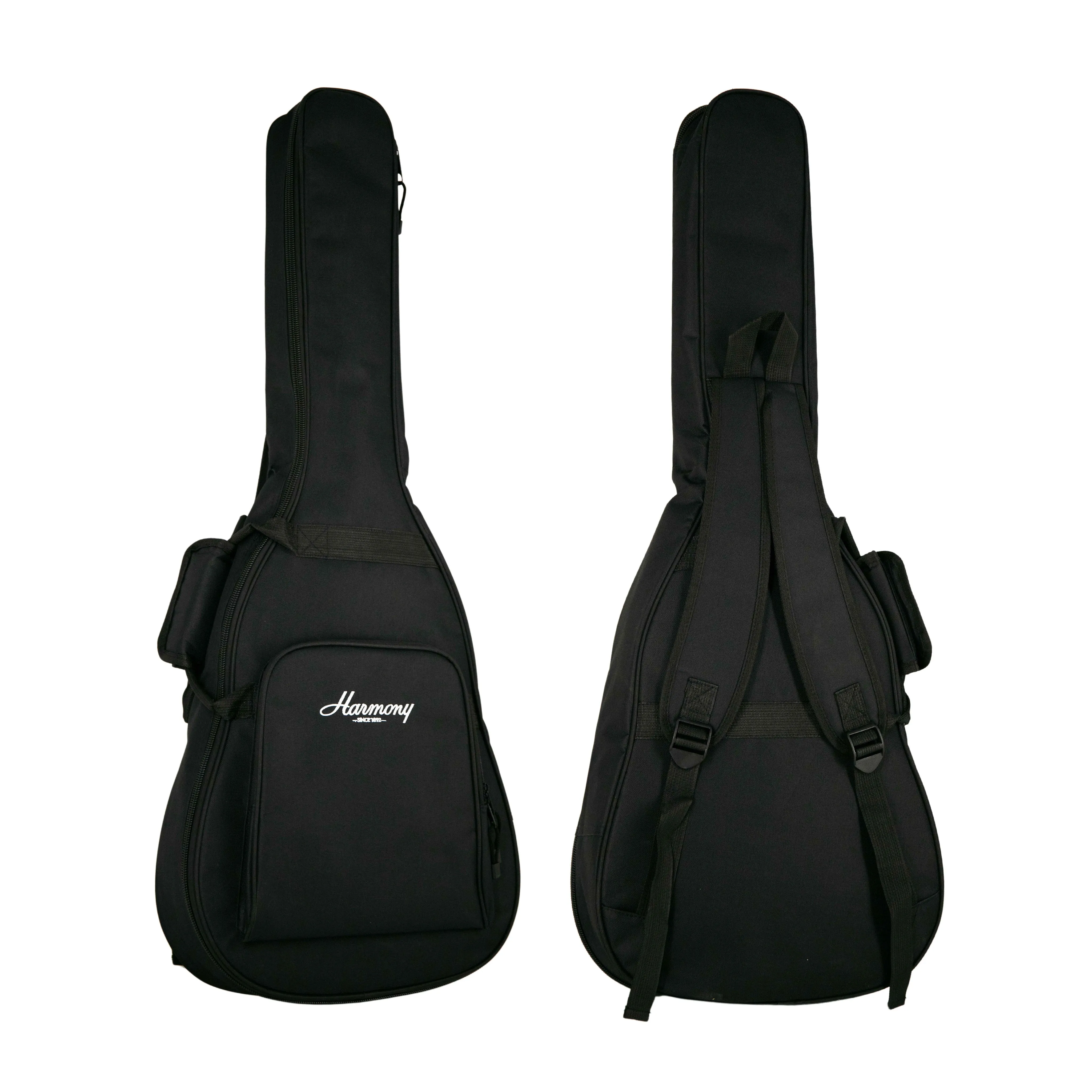 Harmony Foundation Series Terra Petite Dreadnought Acoustic Guitar Bundle, Natural Satin