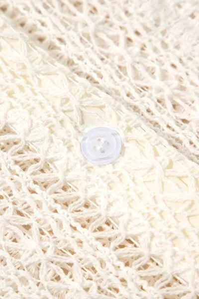 Hazel Blues® |  Lace Crochet Collared Neck Oversized Shirt