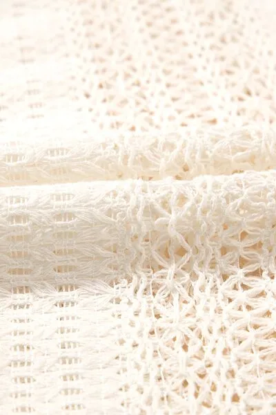 Hazel Blues® |  Lace Crochet Collared Neck Oversized Shirt