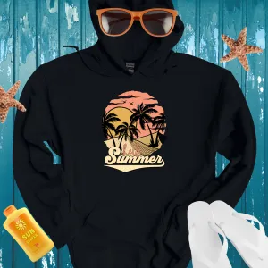 Hello Summer Hoodie Tropical Paradise Beach Vibes