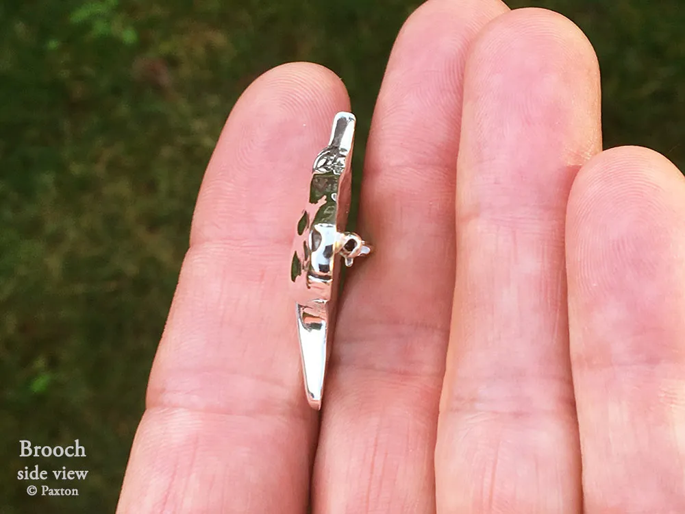 Horse Head Lapel Pin or Horse Head Brooch Sterling Silver