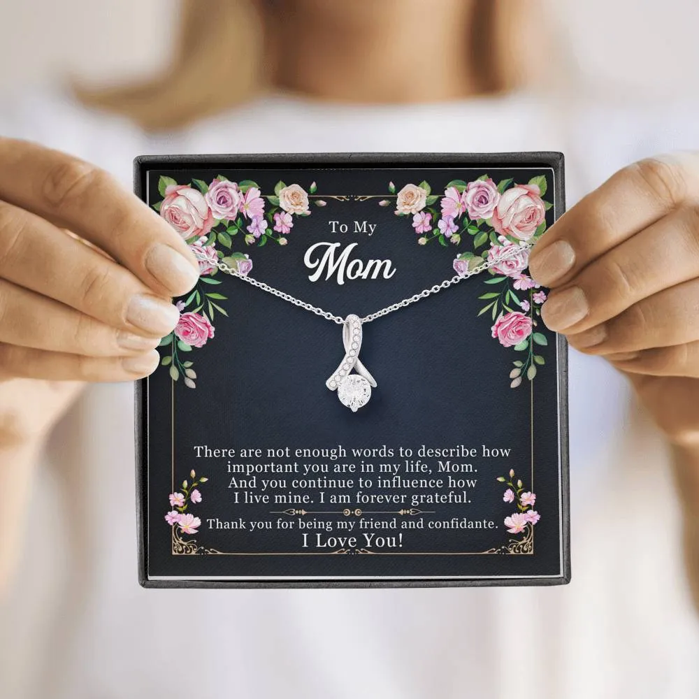 I am forever grateful-Alluring Beauty Solitaire Necklace for Mom