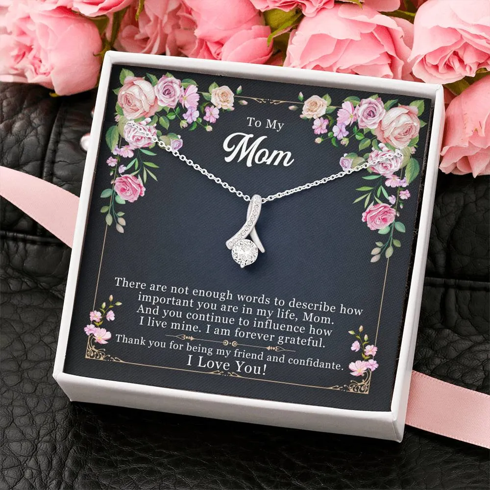 I am forever grateful-Alluring Beauty Solitaire Necklace for Mom