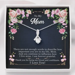 I am forever grateful-Alluring Beauty Solitaire Necklace for Mom