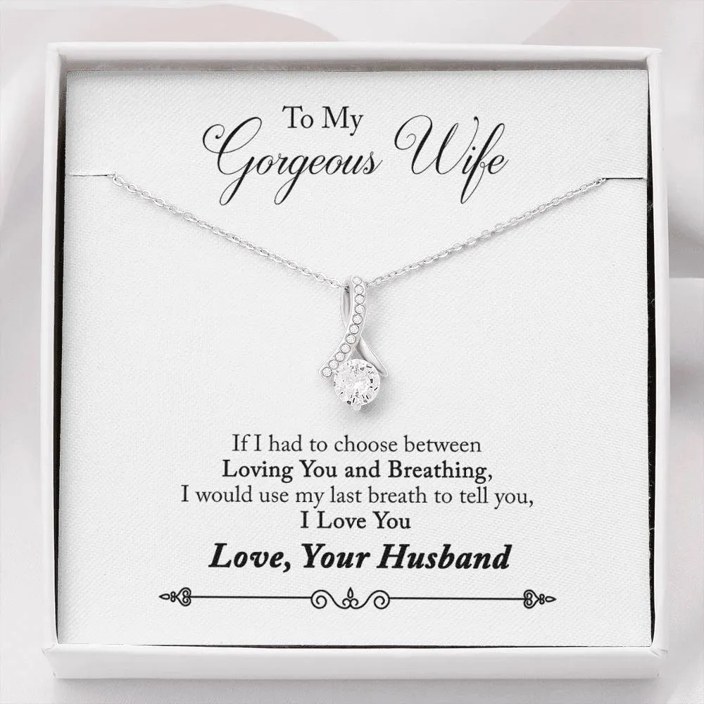 I love you-Alluring Beauty Solitaire Necklace for Wife