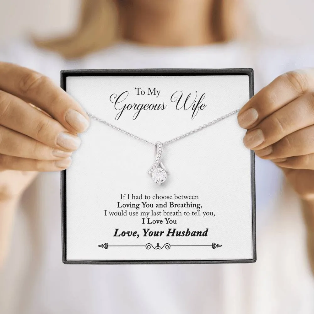 I love you-Alluring Beauty Solitaire Necklace for Wife